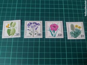 Sellos: 1980 Alemania flora yvert 905/8 serie completa nuevos naturaleza flores
